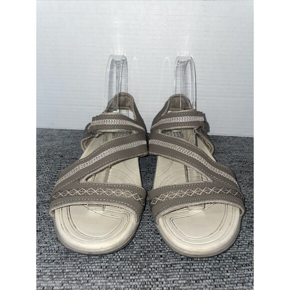 Dr. Scholl's Sandals Women's 7.5M Taupe Comfort Gel Cushion Hook Loop Dynomite - Picture 2 of 15